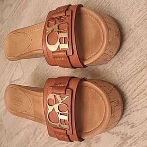 Coach Cork Wedges in a Size 10 in EUC!